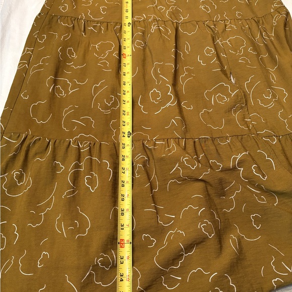 Nine West Tiered Slit Maxi Skirt Brown Floral Crosshatch Elastic Waist XXL - Picture 10 of 11